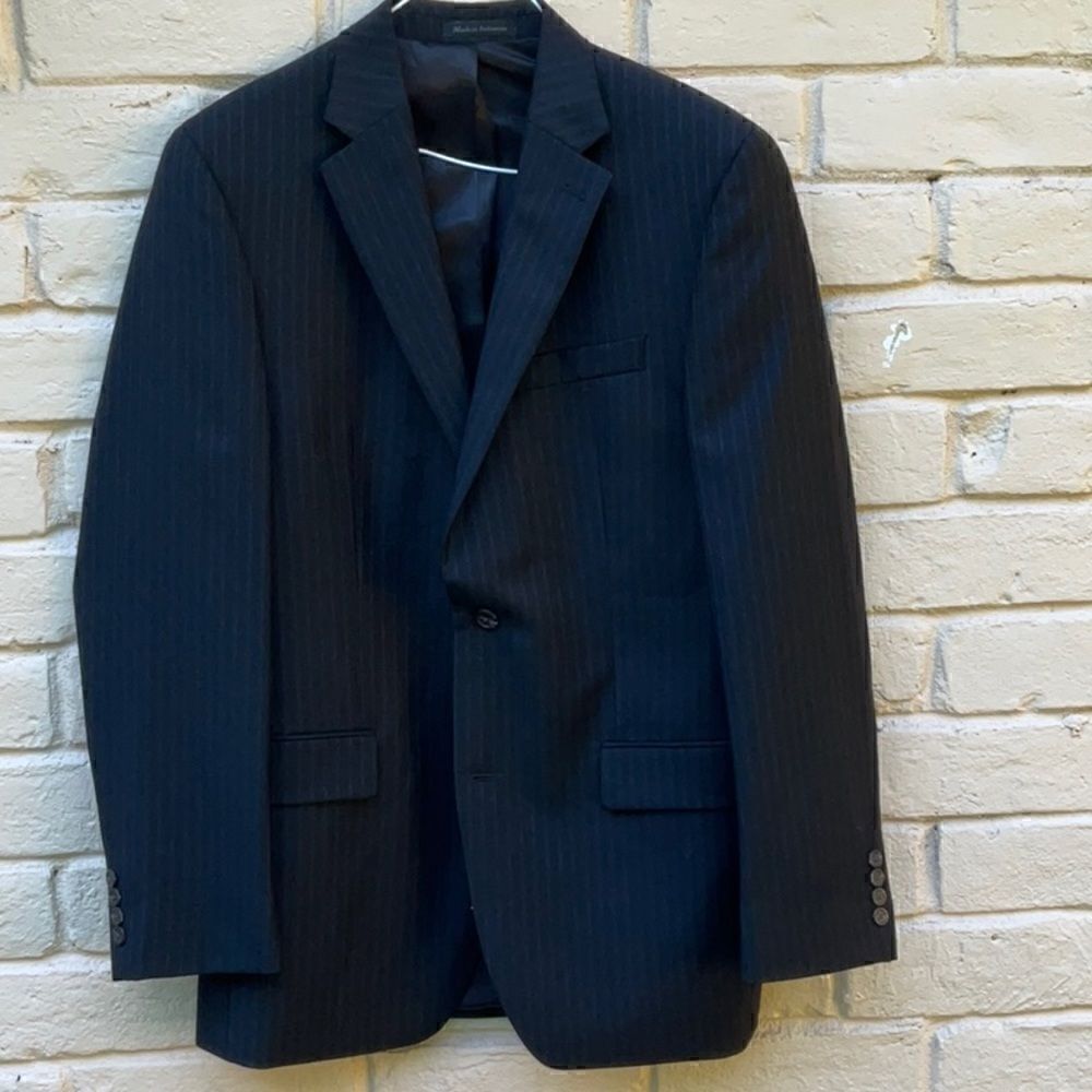 🔥 Chaps Slim Fit Men's Black Suit Jacket/Blazer, Size-40L